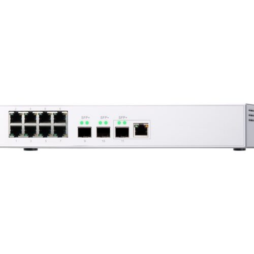 QNAP QSW-308-1C Eight 1GbE NBASE-T ports Three 10GbE SFP+ with shared one 10GBASE-T ports Unmanage Switch 10GbE NBASE-T