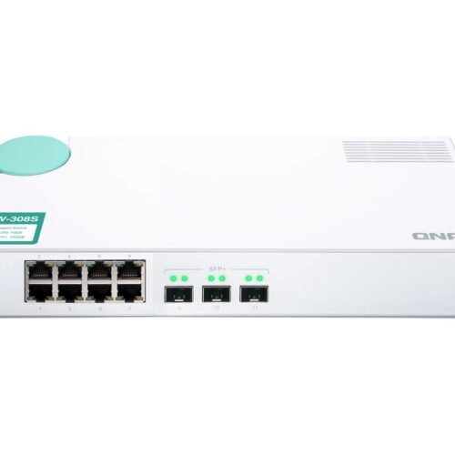 QNAP QSW-308S Eight 1GbE NBASE-T Ports Three 10GbE SFP+ Unmanage Switch