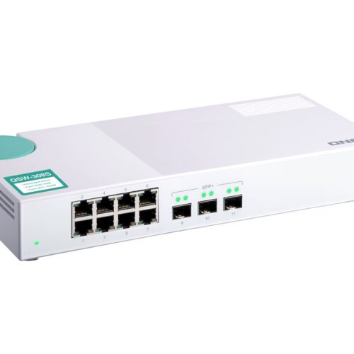 QNAP QSW-308S Eight 1GbE NBASE-T Ports Three 10GbE SFP+ Unmanage Switch