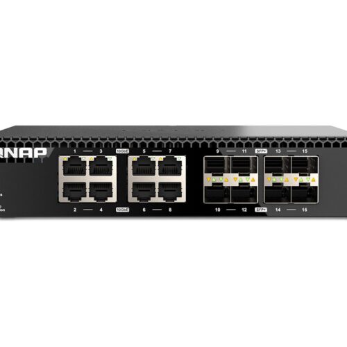 QNAP QSW-3216R-8S8T Unmanaged Switch 16 port of 10GbE port speed 8 port SFP+ 8 port 10gbE RJ45 half-rackmount design