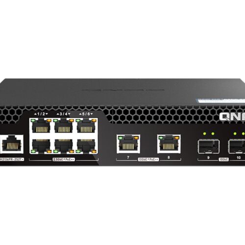 QNAP QSW-M2106P-2S2T 6 ports 2.5GbE RJ45 with PoE 802.3bt 90W