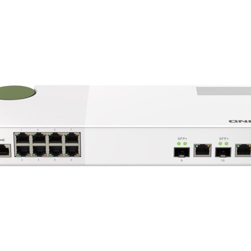 QNAP QSW-M2108-2C 8 port 2.5Gbps 2 port 10Gbps SFP+/ NBASE-T Combo web managed switch