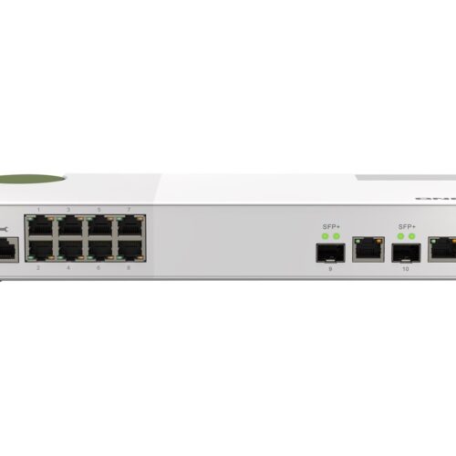 QNAP QSW-M2108-2C 8 port 2.5Gbps 2 port 10Gbps SFP+/ NBASE-T Combo web managed switch