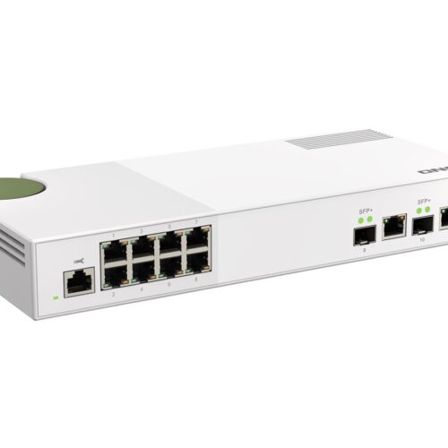 QNAP QSW-M2108-2C 8 port 2.5Gbps 2 port 10Gbps SFP+/ NBASE-T Combo web managed switch