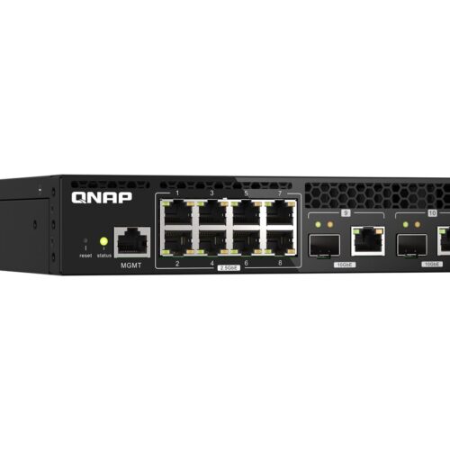 QNAP QSW-M2108R-2C 8x 2.5GbE 2x 10GbE SFP+ NBASE-T Combo web managed switch