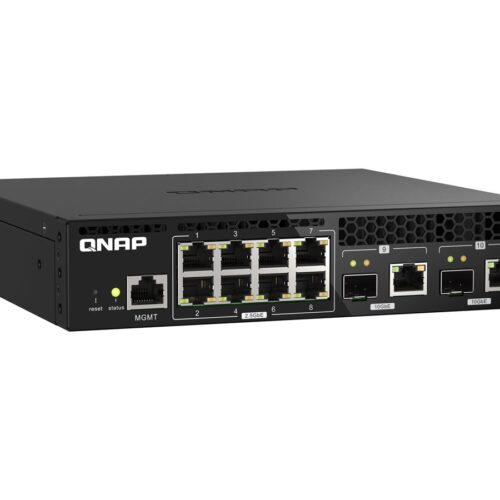 QNAP QSW-M2108R-2C 8x 2.5GbE 2x 10GbE SFP+ NBASE-T Combo web managed switch