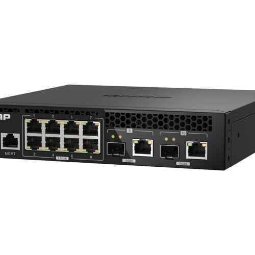 QNAP QSW-M2108R-2C 8x 2.5GbE 2x 10GbE SFP+ NBASE-T Combo web managed switch
