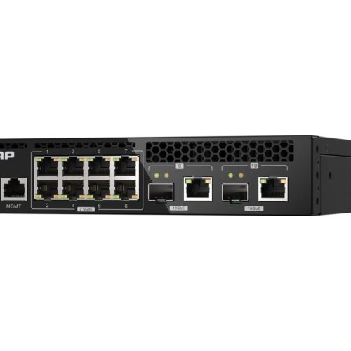 QNAP QSW-M2108R-2C 8x 2.5GbE 2x 10GbE SFP+ NBASE-T Combo web managed switch