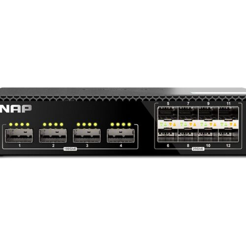 QNAP QSW-M7308R-4X Managed Switch 4 port 100GbE 8 port 25GbE half-rackmount design