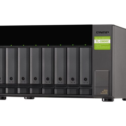 QNAP TL-D800C 8-bay desktop USB-C 3.1 Gen2 10Gbps JBOD expansion unit