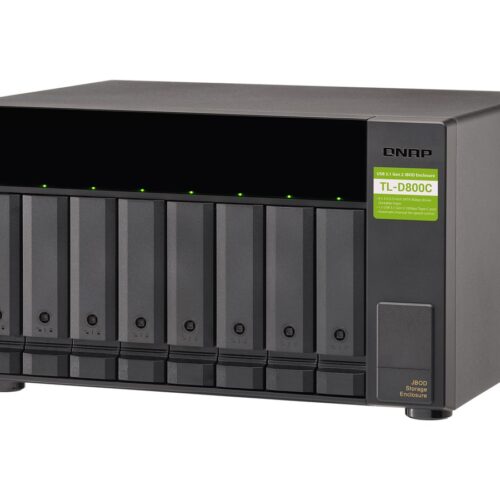 QNAP TL-D800C 8-bay desktop USB-C 3.1 Gen2 10Gbps JBOD expansion unit