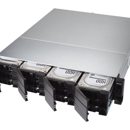 QNAP TL-R1200C-RP 12-bay 2U rackmount USB-C 3.1 Gen2 10Gbps JBOD expansion unit
