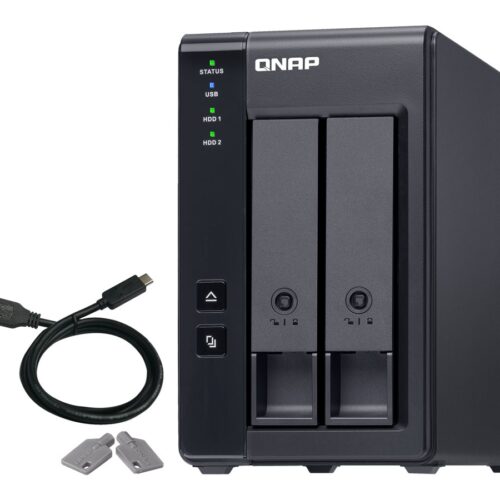 QNAP TR-002 2 Bay USB Type-C Direct Attached Storage with Hardware RAID