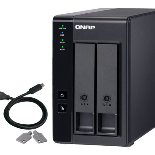 QNAP TR-002 2 Bay USB Type-C Direct Attached Storage with Hardware RAID