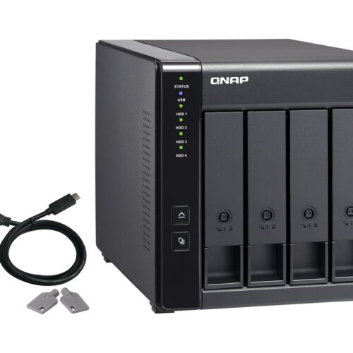 QNAP TR-004 4-bay 3.5p SATA HDD USB 3.0 type-C hardware RAID external enclosure