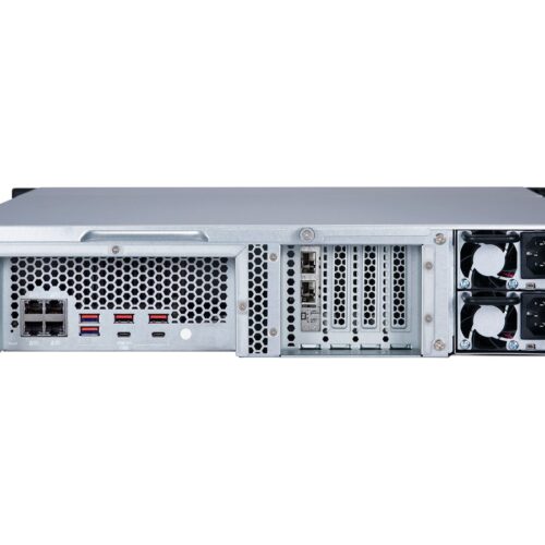 QNAP TS-1283XU-RP-E2124-8G 12-Bay NAS E-2124 8Go DDR4 12×2.5p/3.5p SATA HDD/SSD 4 GigaLan 2x10GbE SFP