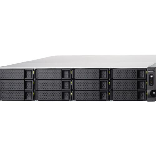 QNAP TS-1283XU-RP-E2124-8G 12-Bay NAS E-2124 8Go DDR4 12×2.5p/3.5p SATA HDD/SSD 4 GigaLan 2x10GbE SFP