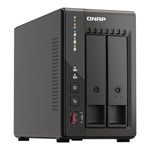QNAP TS-253E-8G 2-bay desktop NAS Intel Celeron J6412 4C 2.0GHz burst 2.6GHz onboard 8Go RAM 2xHDMI 1.4b 2xM.2 2280 PCIe slots