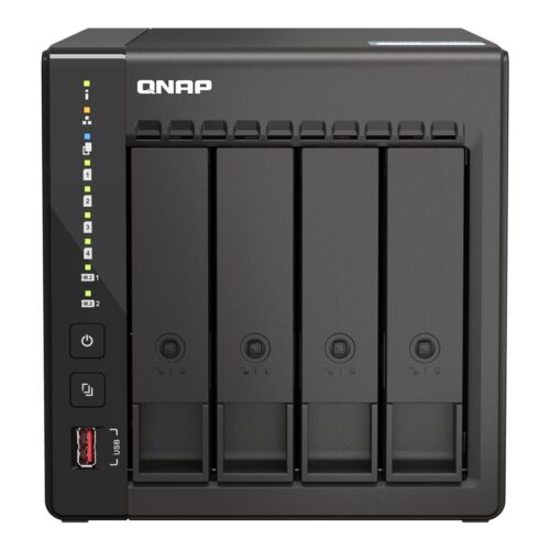 QNAP TS-453E-8G 4-bay desktop NAS Intel Celeron J6412 4C 2.0GHz burst 2.6GHz onboard 8Go RAM 2xHDMI 1.4b 2xM.2 2280 PCIe slots