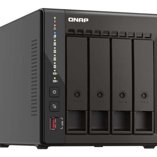 QNAP TS-453E-8G 4-bay desktop NAS Intel Celeron J6412 4C 2.0GHz burst 2.6GHz onboard 8Go RAM 2xHDMI 1.4b 2xM.2 2280 PCIe slots