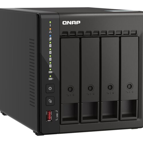 QNAP TS-453E-8G 4-bay desktop NAS Intel Celeron J6412 4C 2.0GHz burst 2.6GHz onboard 8Go RAM 2xHDMI 1.4b 2xM.2 2280 PCIe slots