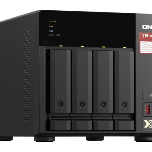 QNAP TS-473A-8G NAS AMD Ryzen Embedded V1500B 8Go SO-DIMM DDR4 4x 2.5/3.5inch SATA 6Gbps 2x M.2 2280 NVMe PCIe Gen3 x1 slots