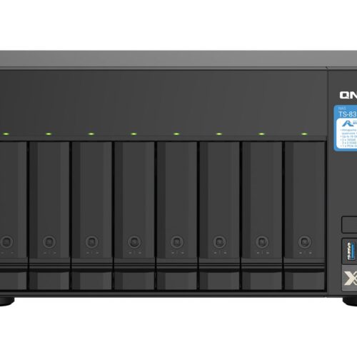 QNAP TS-832PX-4G 8-bay NAS server AL324 1.7GHz Quad Core 4Go DDR4 SODIMM Max. 16Go 2x10GbE SFP+ LAN + 2×2.5GbE