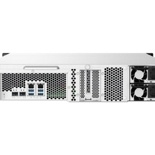 QNAP TS-832PXU-RP-4G 8-Bay rackmount NAS AL324 4Go DDR4 UDIMM RAM SATA 6Gb/s 2x 10GbE SFP+ 2x 2.5GbE 1x PCIe Gen2 x2 slot 250W