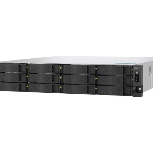 QNAP TS-h1277AXU-RP-R5-16G 2U 12-bay NAS AMD Ryzen 5 Pro 7645 6C/12T boost up to 5.1GHz 16Go DDR5 non-ECC RAM
