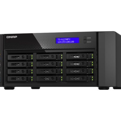 QNAP TS-h1290FX-7232P-64G 12 Bay U.2 NVMe PCIe Gen4 x4 all-flash desktop NAS AMD EPYC 8-core 7232P 64Go RDIMM ECC DDR4