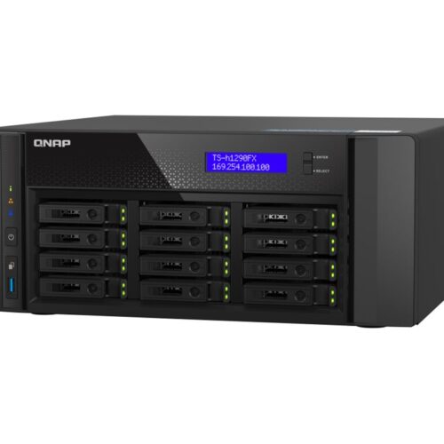 QNAP TS-h1290FX-7302P-128G 12 Bay U.2 NVMe PCIe Gen4 x4 all-flash desktop NAS AMD EPYC 16-core 7302P 128Go RDIMM ECC DDR4