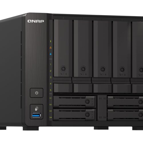 QNAP TS-H973AX-32G 9-bay NAS AMD Ryzen V1500B 32Go DDR4 SODIMM 5×2.5p/3.5p SATA 6Gbps + 2×2.5p U.2 NVMe PCIe Gen3 x4