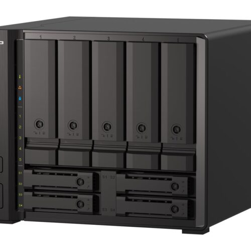 QNAP TS-H973AX-32G 9-bay NAS AMD Ryzen V1500B 32Go DDR4 SODIMM 5×2.5p/3.5p SATA 6Gbps + 2×2.5p U.2 NVMe PCIe Gen3 x4