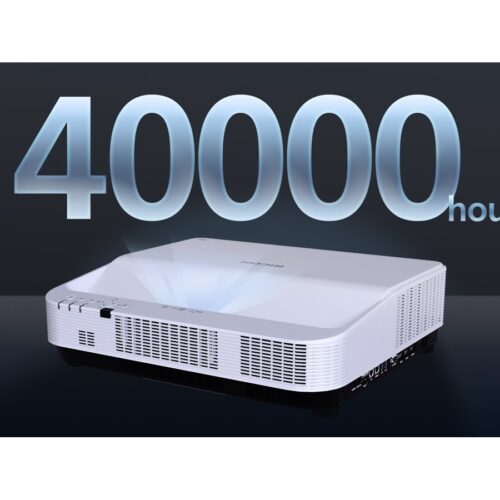 RICOH PJ UHL3660 85-160p 4K UHD 3840×2160 6500 Lumens Miracast 2xHDMI 2.0 HDBaseT IP6X Focale Ultra-Courte Projecteur Laser DLP