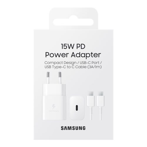 SAMSUNG 15W Adapter C to C Cable included White