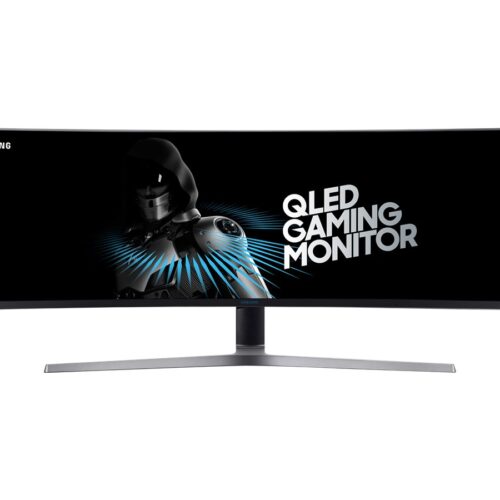 SAMSUNG C49HG90DMU 49in 32:9 Curved 1800R 3840×1080 VA QLED HDR 1ms MPRT 144Hz HDMIx2 DP Dual hinge height adj stand VESA