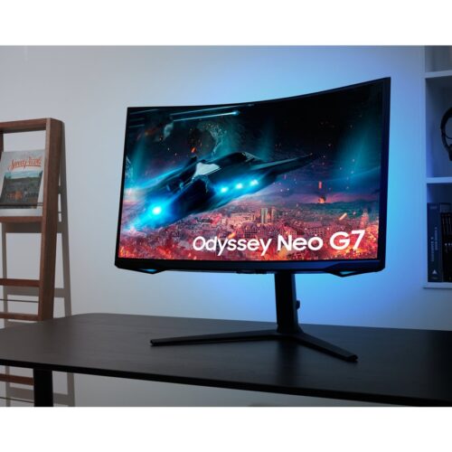 SAMSUNG ODYSSEY NEO G7 – LS32BG750N 32p 165Hz – Ecran gaming incurvé- UHD 4K 3840×2160 VA 1ms Quantum HDR 2000 350cd/m²1ms HDMI DP