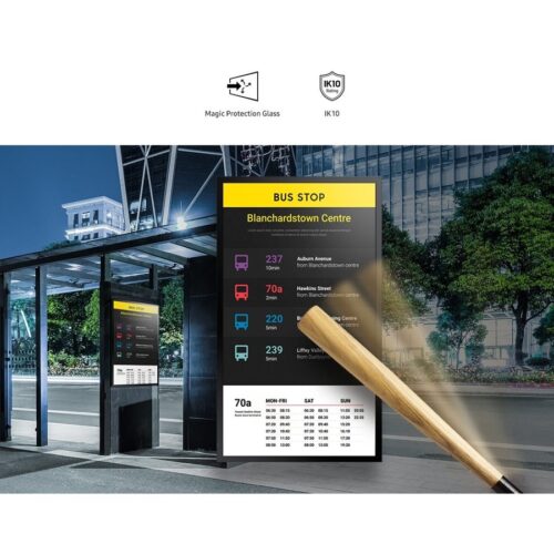 SAMSUNG OH24B Outdoor LCD 24p FHD 16:9 IP56 rated display kit with protection glass 1500nits 2xUSB 2.0 RJ45 HDMI
