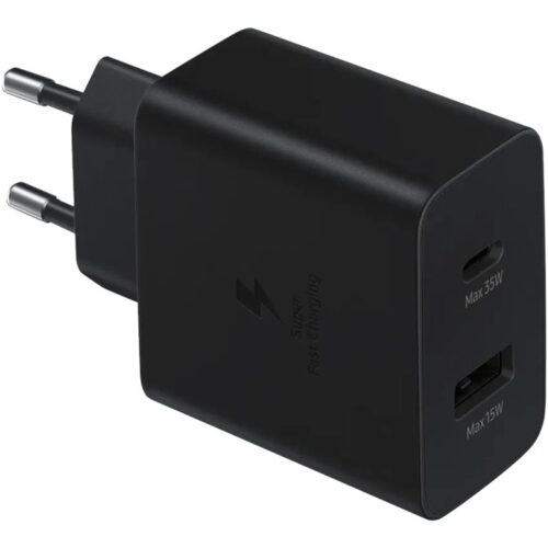 SAMSUNG Power Adapter Super Fast Charg. Duo USB-A 15W USB-C 35W without cable Black