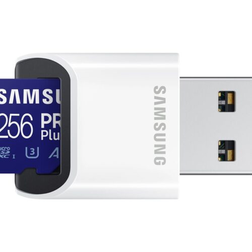 SAMSUNG PRO Plus 256Go microSDXC UHS-I U3 160Mo/s Full HD & 4K UHD memory card including USB card reader
