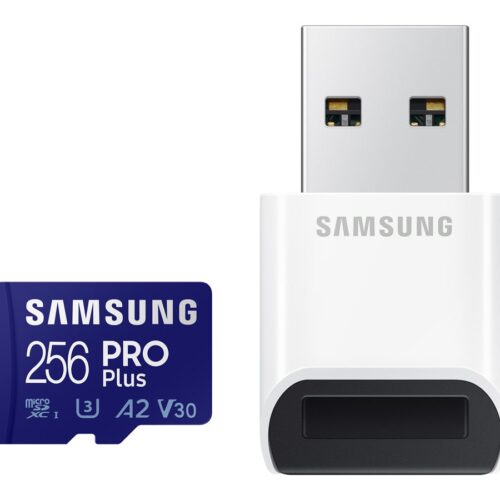 SAMSUNG PRO Plus 256Go microSDXC UHS-I U3 160Mo/s Full HD & 4K UHD memory card including USB card reader