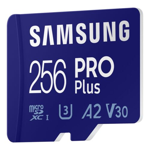SAMSUNG PRO Plus 256Go microSDXC UHS-I U3 160Mo/s Full HD & 4K UHD memory card including USB card reader