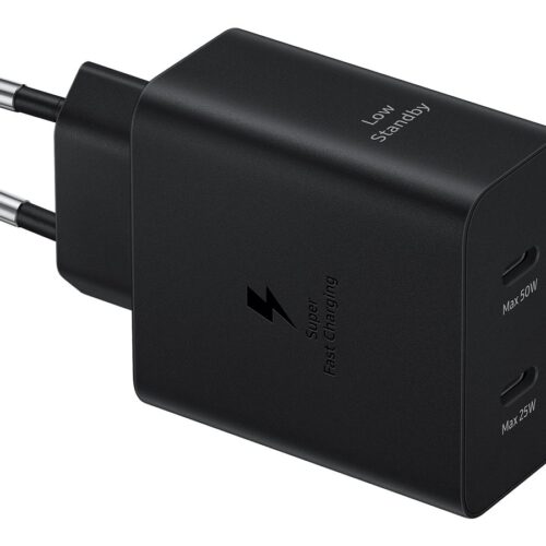 SAMSUNG ULTRA FAST DUO 50W or 2x 25W mains charger GaN with 45W 1.8m cable