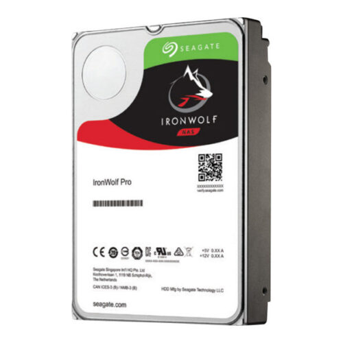 SEAGATE Ironwolf PRO Enterprise NAS HDD 12To 7200rpm 6Gb/s SATA 128Mo cache 8.9cm 3.5p 24×7 CMR for NAS & RAID Retail SinglePack