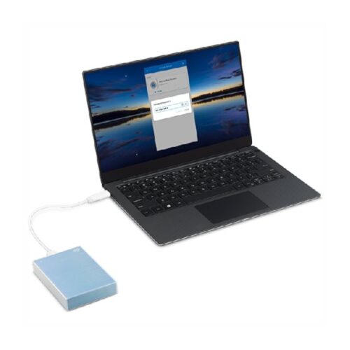 SEAGATE One Touch 2To External HDD with Password Protection Light Blue