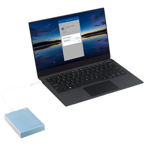 SEAGATE One Touch 4To External HDD with Password Protection Light Blue