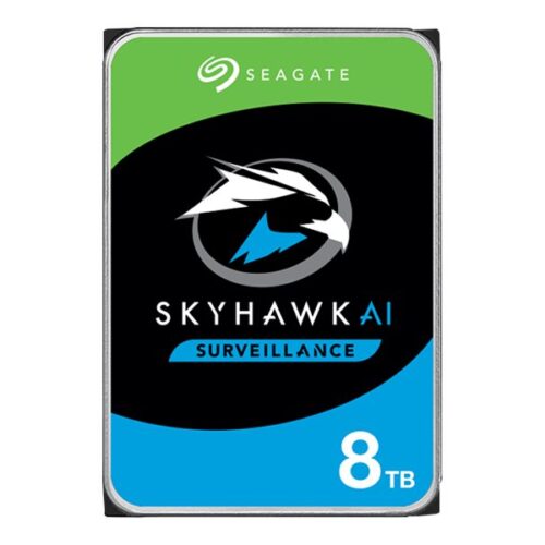 SEAGATE Surveillance AI Skyhawk 8To HDD SATA 6Gb/s 256Mo cache 8.9cm 3.5p