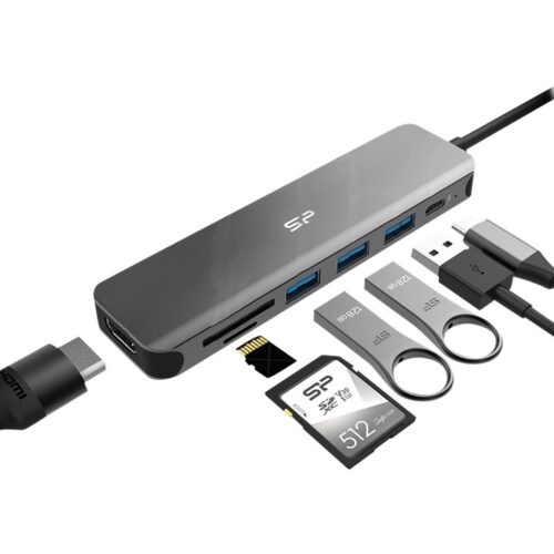 SILICON POWER Boost SU20 Docking station 7in1 USB USB-C HDMI SD card