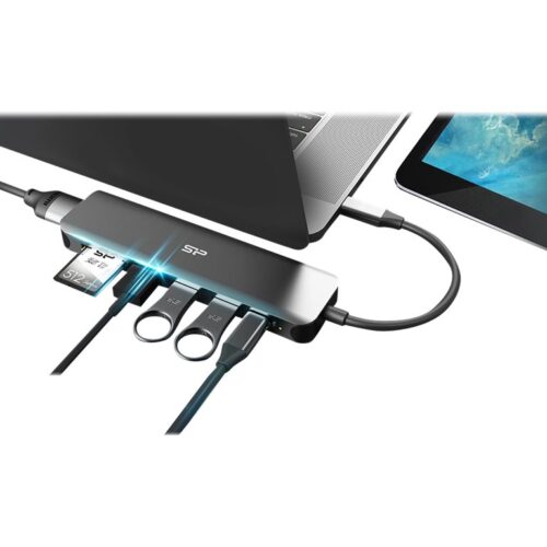 SILICON POWER Boost SU20 Docking station 7in1 USB USB-C HDMI SD card