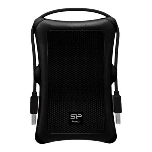 SILICON POWER External HDD Armor A30 2To 2.5p USB 3.2 Anti-shock Black MIL-STD 810F Method 516.5 Procedure IV LED light